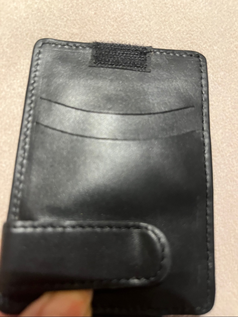 NWT DEEPPOCKET Black Leather Money-Clip Wallet - Picture 4 of 12